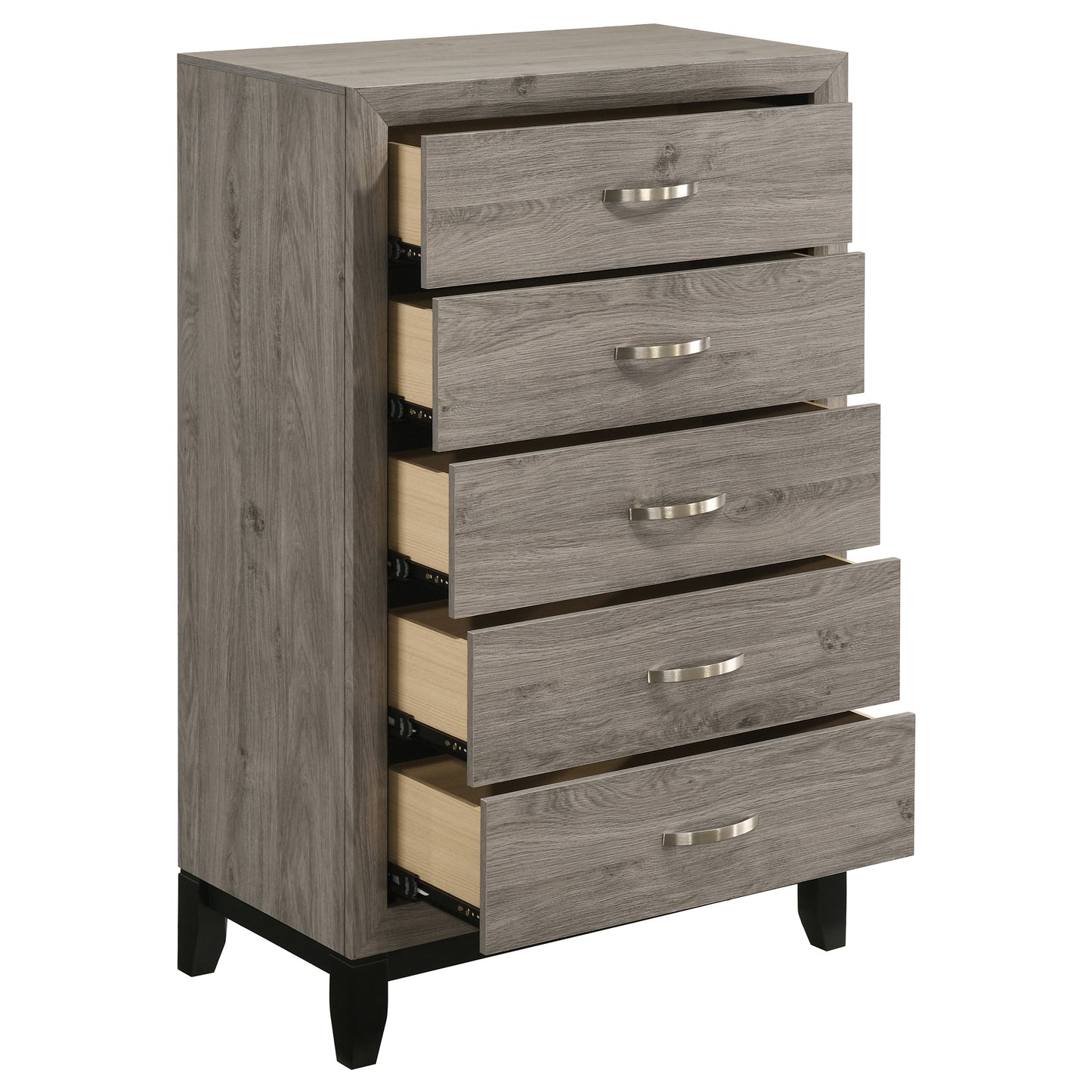 Valen 5-drawer Bedroom Chest of Drawers Light Taupe