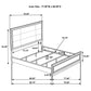 Atlas 63-inch California King Upholstered Panel Bed Grey and Dark Oak