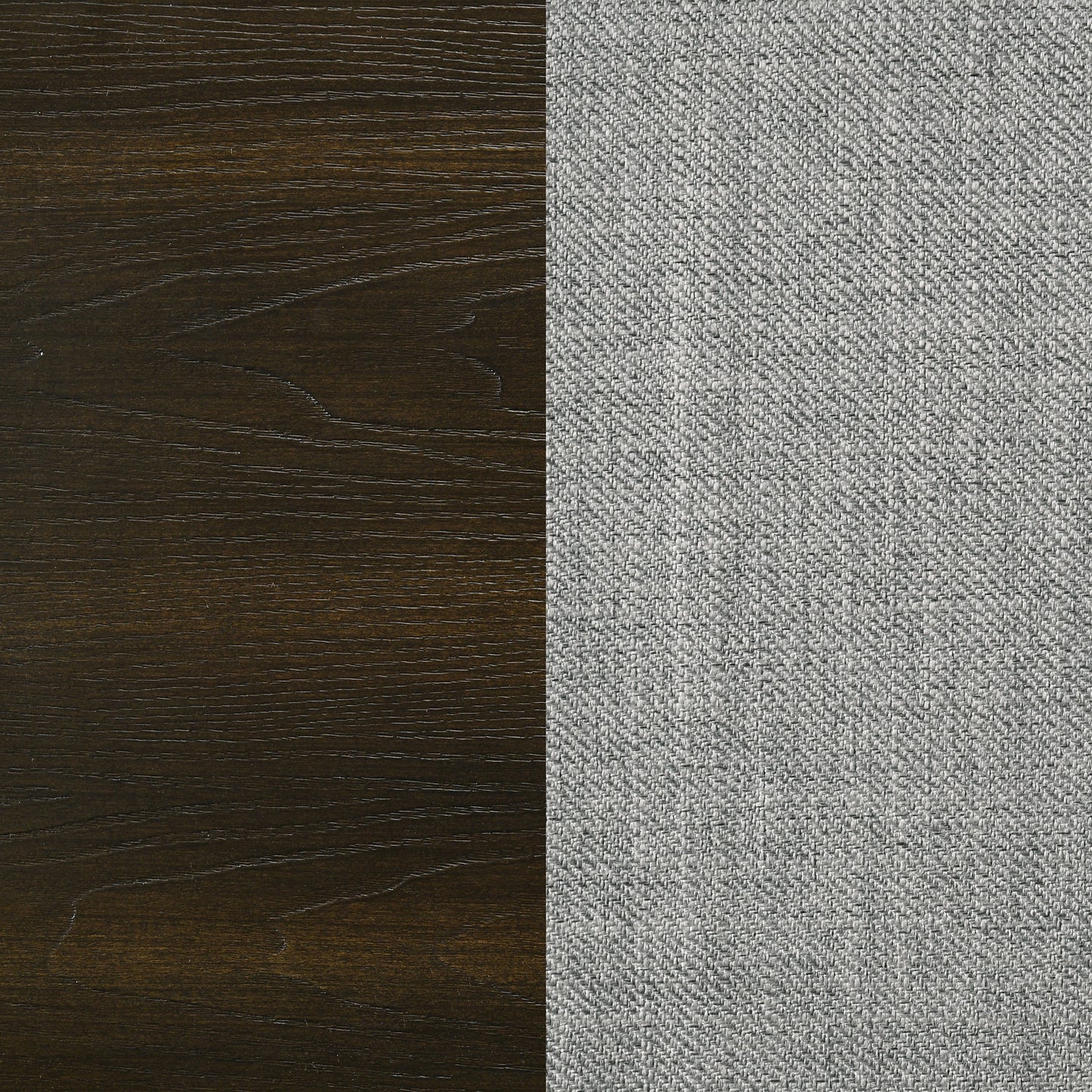 Atlas 64-inch Queen Upholstered Panel Bed Grey and Dark Oak
