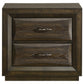Atlas 2-drawer Bedroom Nightstand Bedside Table Dark Oak