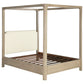 Solano 83-inch California King Canopy Bed Weathered Mango