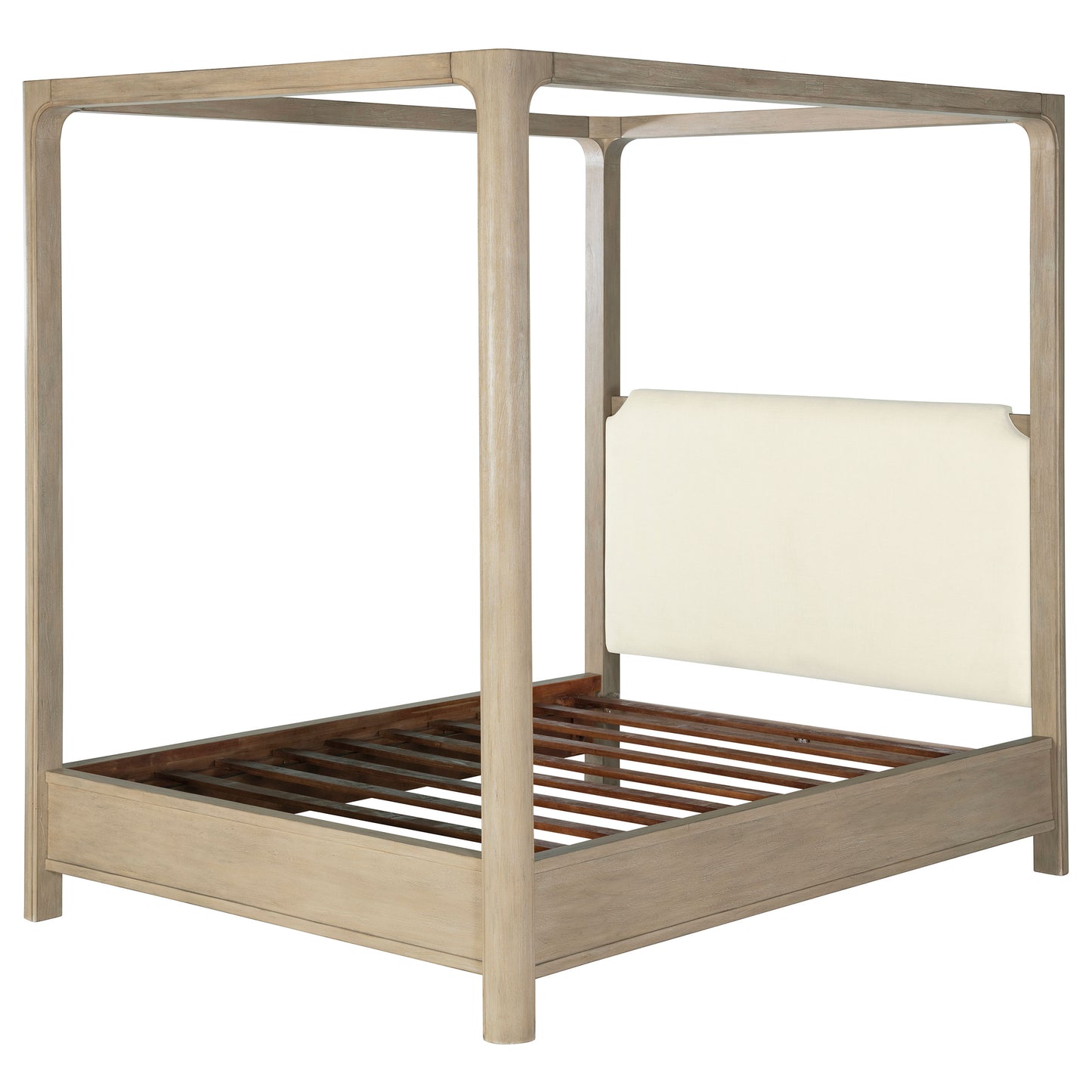 Solano 83-inch California King Canopy Bed Weathered Mango