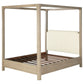 Solano 83-inch California King Canopy Bed Weathered Mango