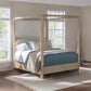 Solano 83-inch California King Canopy Bed Weathered Mango