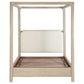 Solano 83-inch California King Canopy Bed Weathered Mango