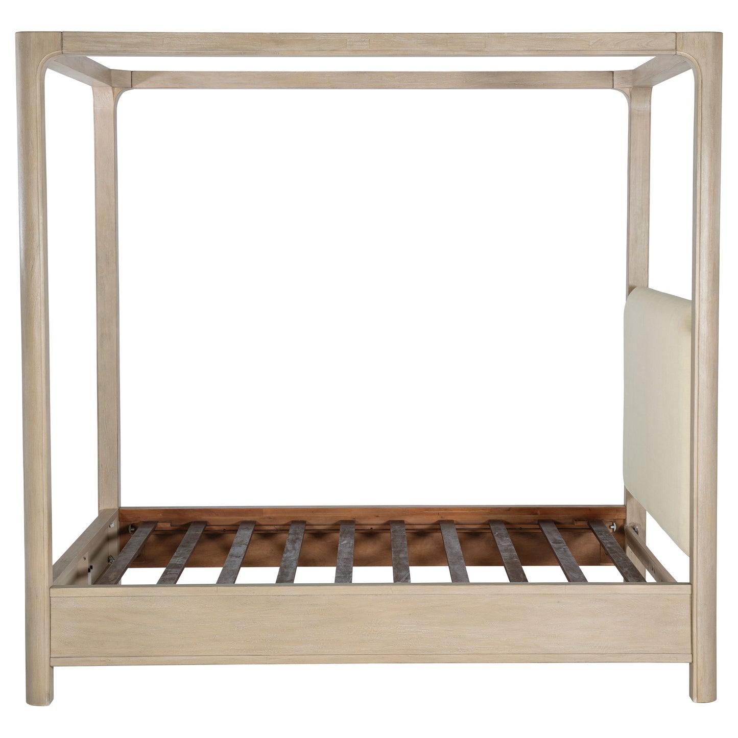 Solano 83-inch California King Canopy Bed Weathered Mango