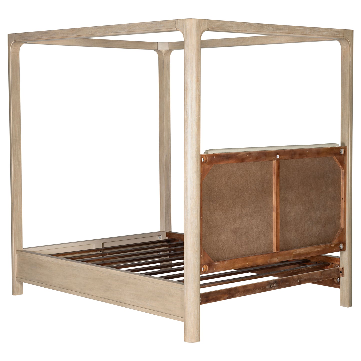 Solano 83-inch California King Canopy Bed Weathered Mango