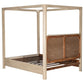 Solano 83-inch California King Canopy Bed Weathered Mango