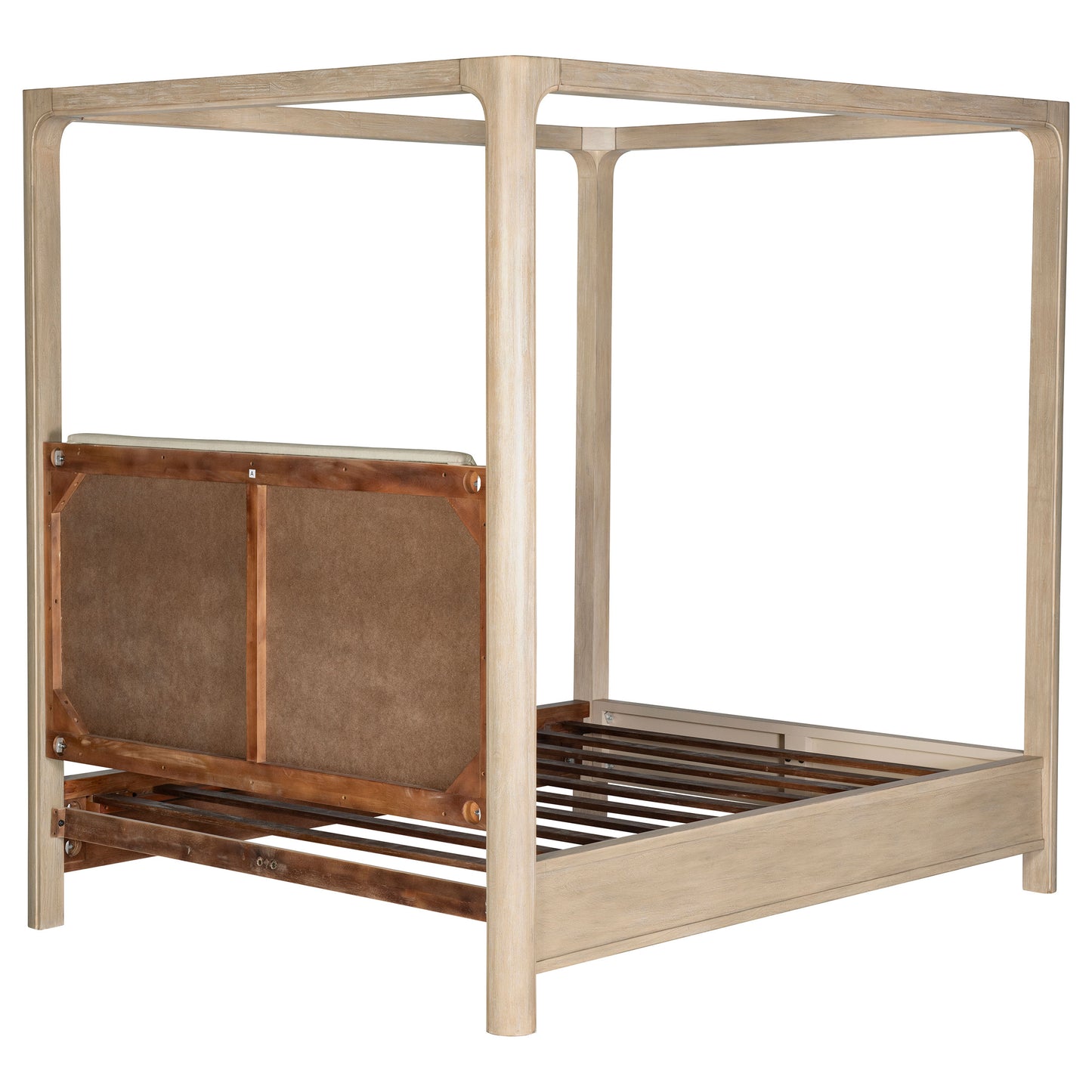 Solano 83-inch California King Canopy Bed Weathered Mango