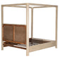 Solano 83-inch California King Canopy Bed Weathered Mango