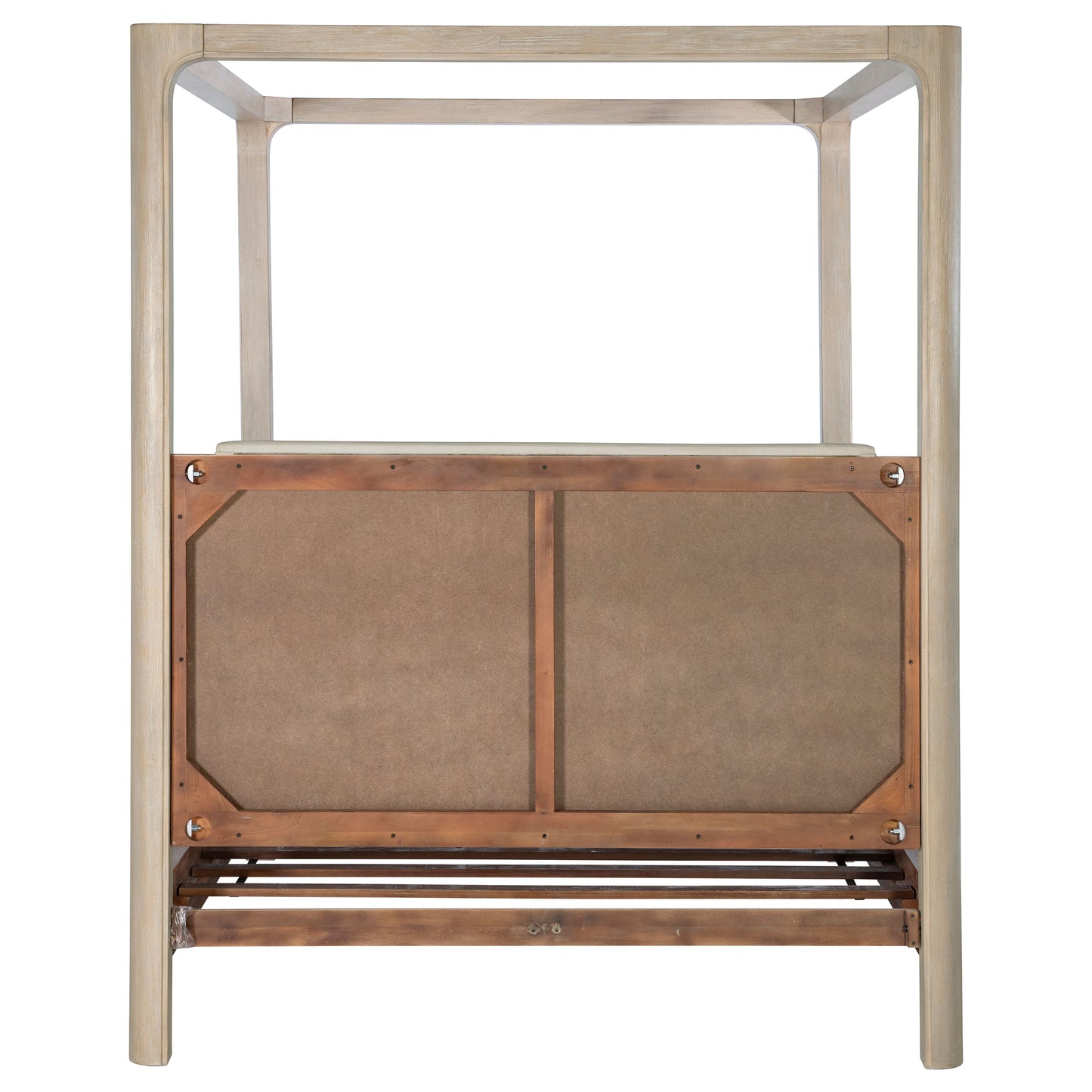 Solano 83-inch California King Canopy Bed Weathered Mango