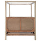 Solano 83-inch California King Canopy Bed Weathered Mango