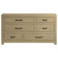 Hendricks 6-drawer Bedroom Dresser Storage Cabinet Light Oak