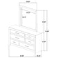 Hendricks 6-drawer Bedroom Dresser and Mirror Light Oak