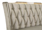 Lorient California King LED Upholstered Bed Ivory and Camel