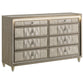 Lorient 4-piece California King Bedroom Set Ivory and Camel