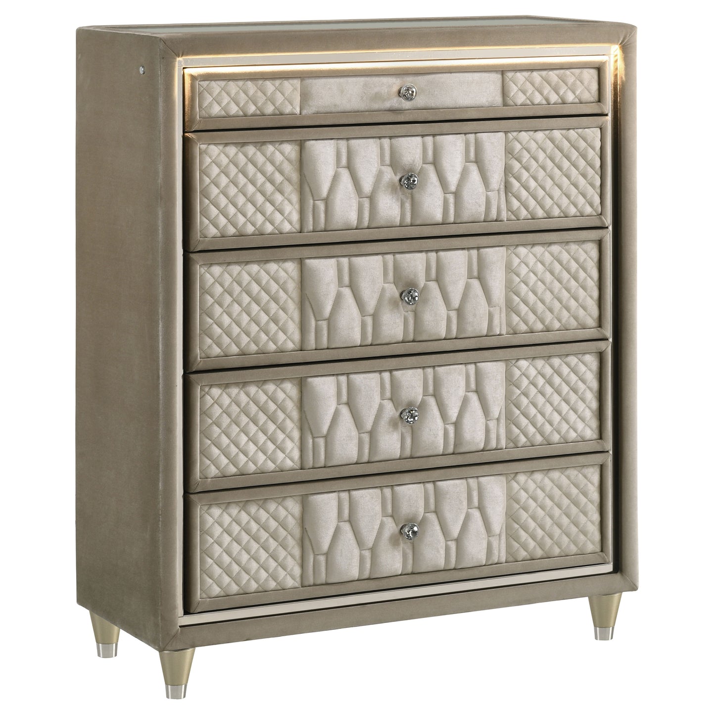 Lorient 5-piece California King Bedroom Set Ivory and Camel