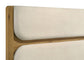 Bennett 78-inch Eastern King Upholstered Panel Bed Cream and Light Oak