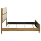 Bennett 63-inch Queen Upholstered Panel Bed Cream and Light Oak