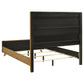 Bennett 63-inch Queen Upholstered Panel Bed Cream and Light Oak