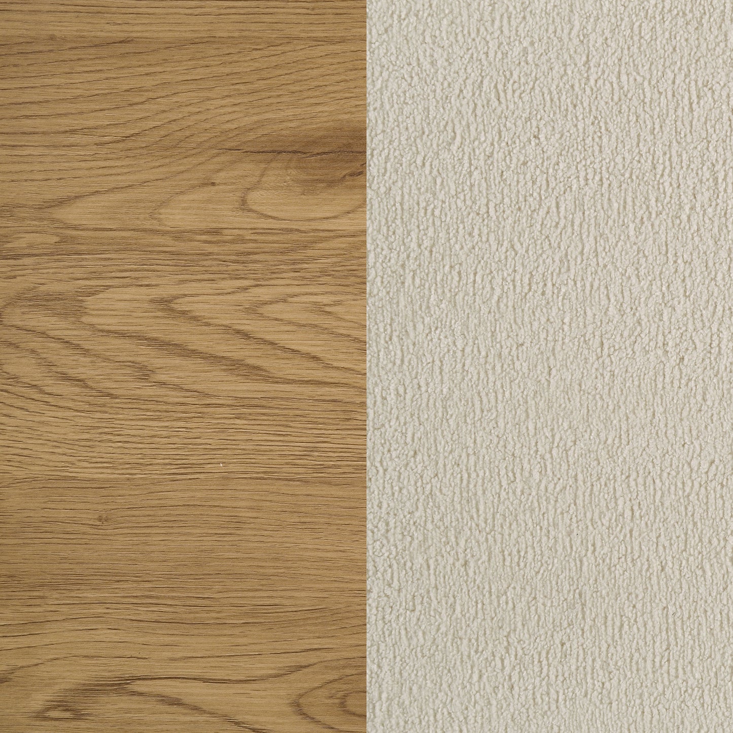 Bennett 63-inch Queen Upholstered Panel Bed Cream and Light Oak