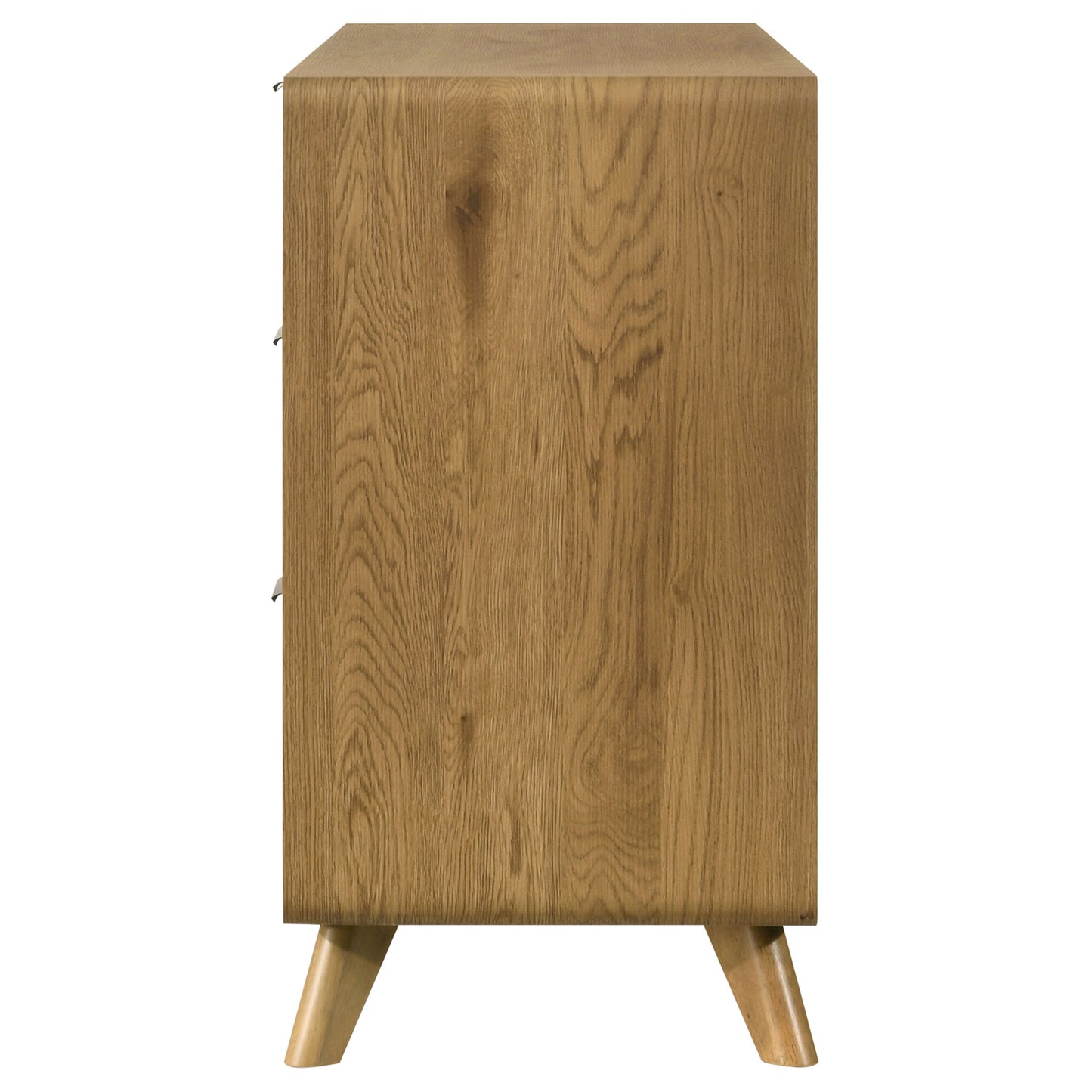 Bennett Mid-Century 6-Drawer Rubberwood Dresser Light Oak