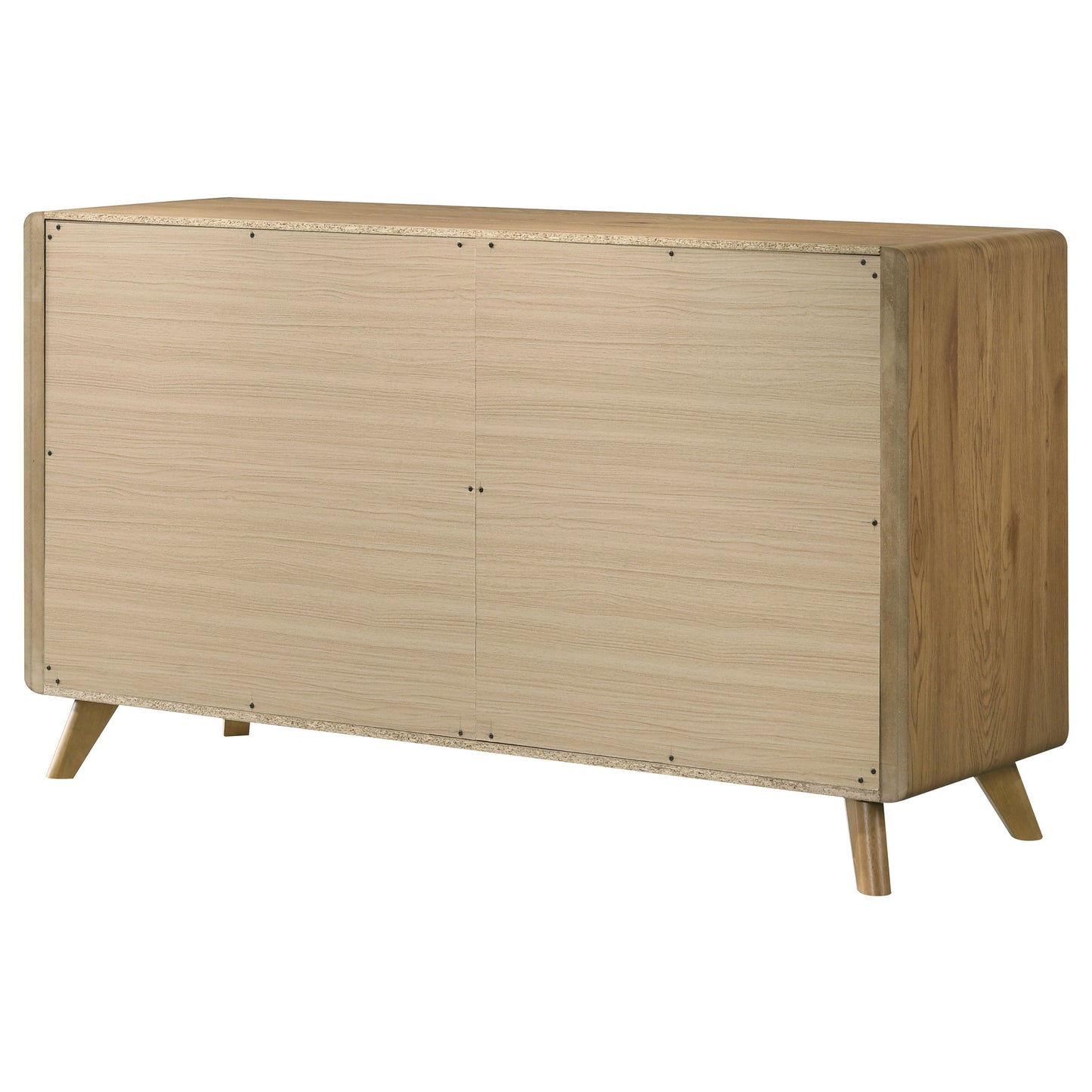 Bennett Mid-Century 6-Drawer Rubberwood Dresser Light Oak