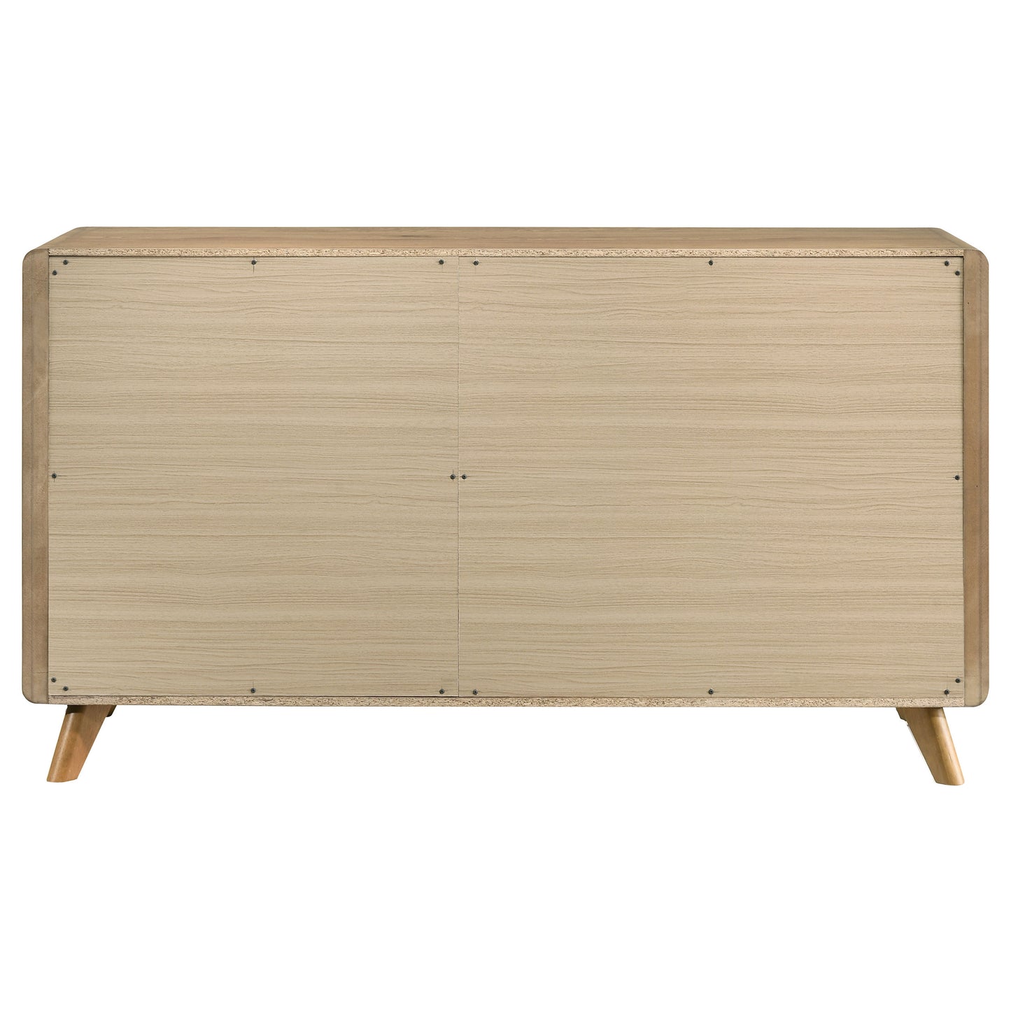 Bennett Mid-Century 6-Drawer Rubberwood Dresser Light Oak