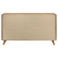 Bennett Mid-Century 6-Drawer Rubberwood Dresser Light Oak