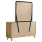 Bennett Mid-Century 2-Piece 6-Drawer Dresser and Mirror Light Oak