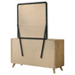 Bennett Mid-Century 2-Piece 6-Drawer Dresser and Mirror Light Oak