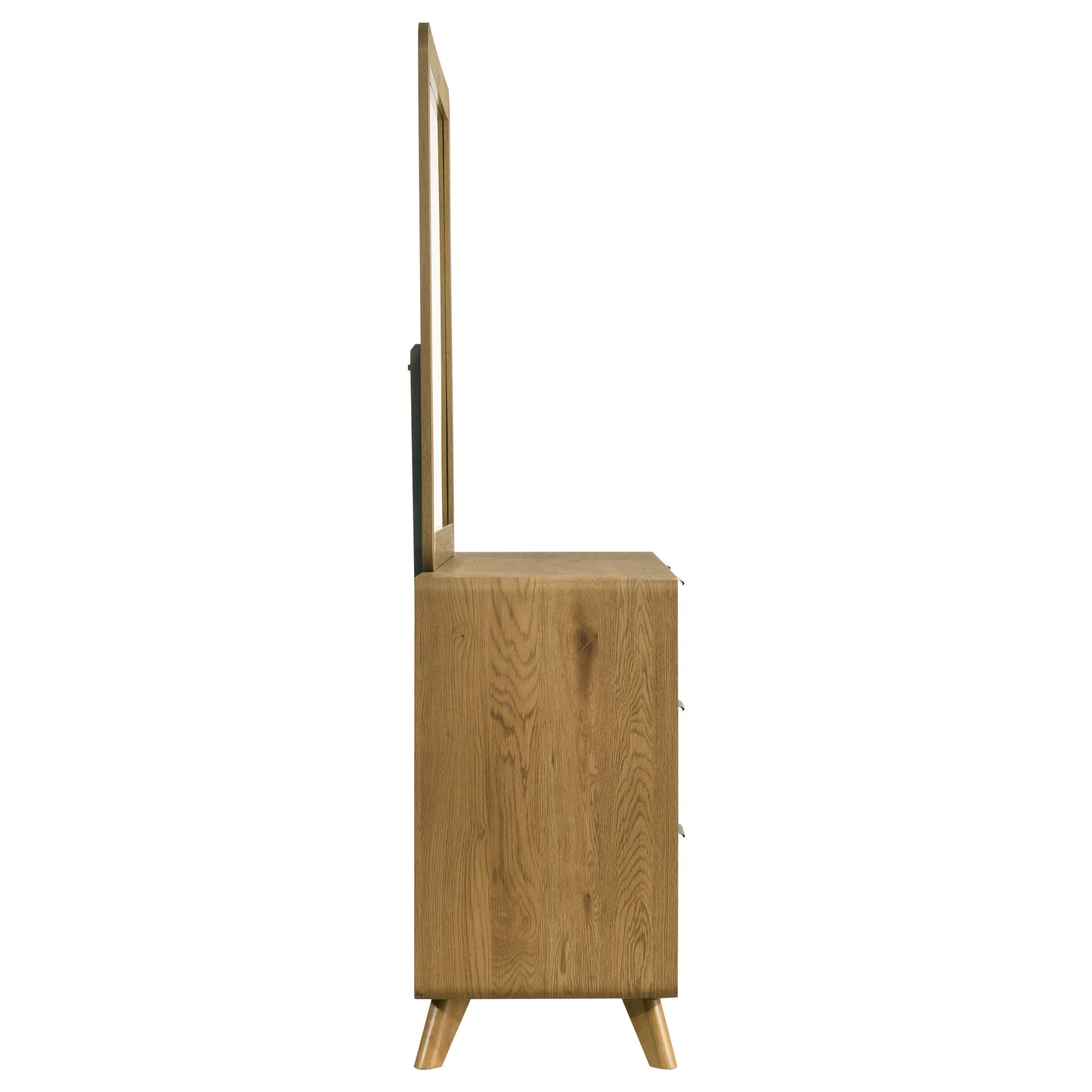 Bennett Mid-Century 2-Piece 6-Drawer Dresser and Mirror Light Oak