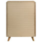 Bennett Mid-Century 5-Drawer Rubberwood Chest Light Oak