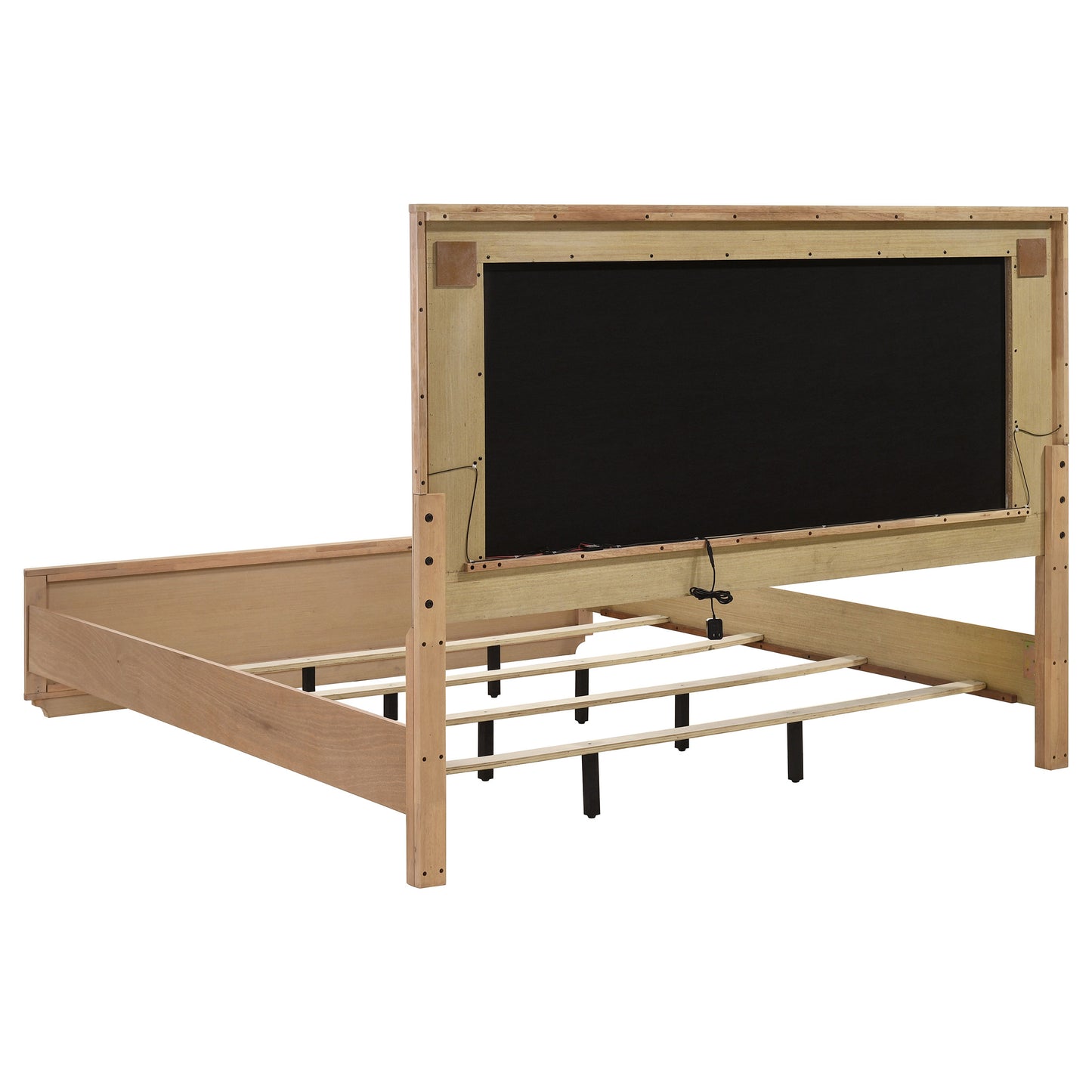 Leanne 4-piece Eastern King Bedroom Set Light Oak