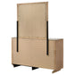 Leanne 6-drawer Sinter Stone Top Dresser and Mirror Light Oak