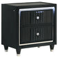 Ravenne 4-piece Velvet Upholstered California King LED Bedroom Set Black