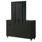 Ravenne 8-drawer Velvet Upholstered LED Dresser and Mirror Black