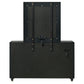 Ravenne 8-drawer Velvet Upholstered LED Dresser and Mirror Black