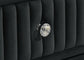 Ravenne 5-drawer Velvet Upholstered LED Chest of Drawers Black