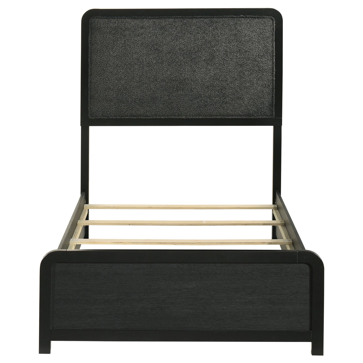 Cavelle 51-inch Upholstered Twin Panel Bed Black