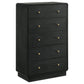 Cavelle 5-piece Twin Bedroom Set Black