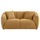 Aleisha Fabric Upholstered Loveseat Mustard Yellow