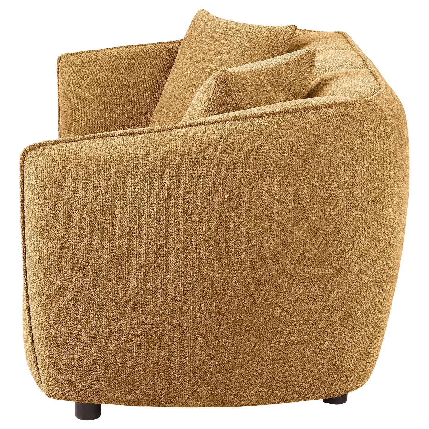Aleisha Fabric Upholstered Loveseat Mustard Yellow