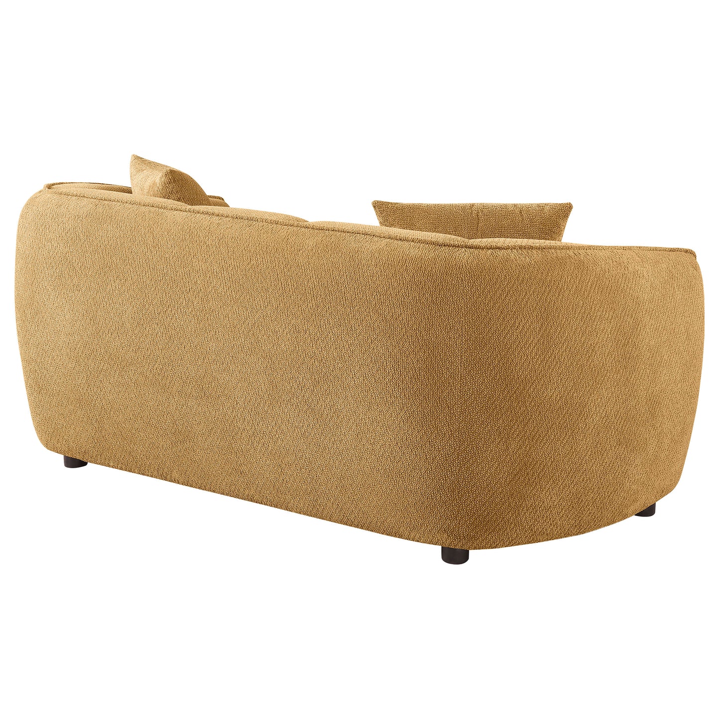 Aleisha Fabric Upholstered Loveseat Mustard Yellow