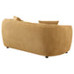 Aleisha Fabric Upholstered Loveseat Mustard Yellow