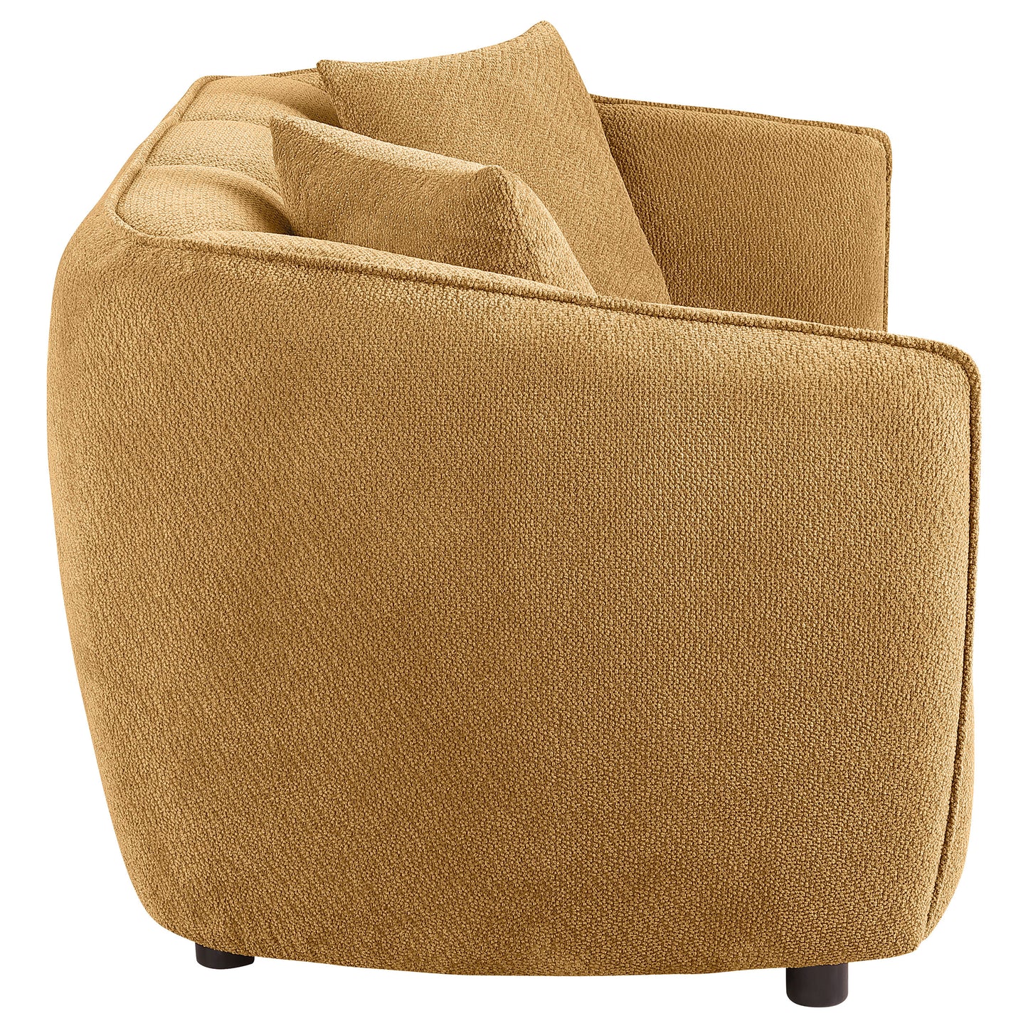 Aleisha Fabric Upholstered Loveseat Mustard Yellow
