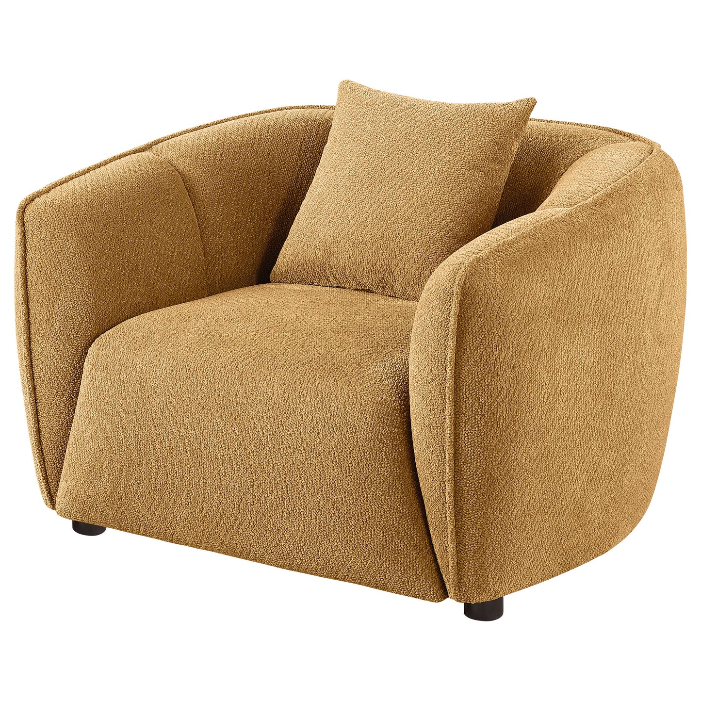 Aleisha Fabric Upholstered Accent Chair Mustard Yellow