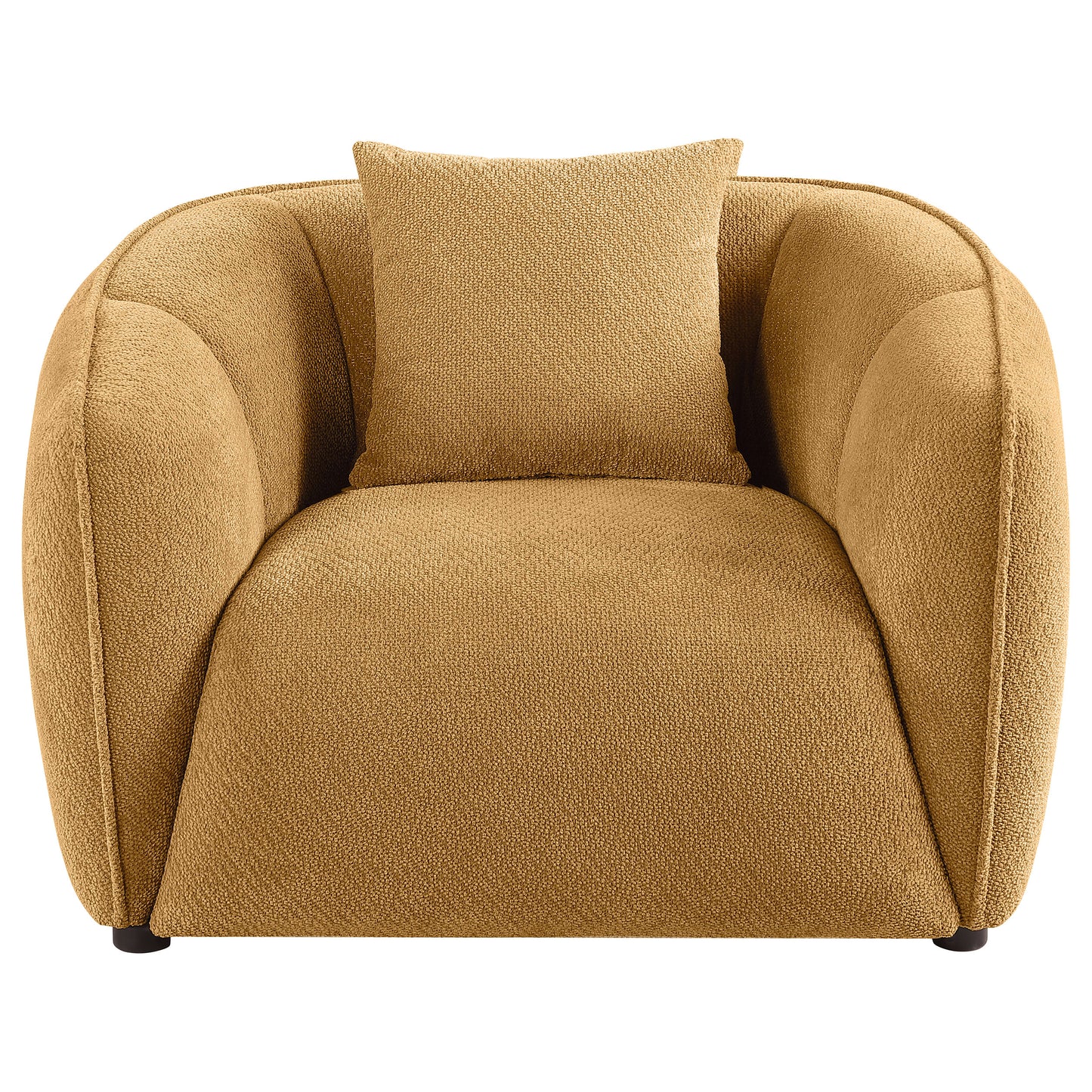 Aleisha Fabric Upholstered Accent Chair Mustard Yellow