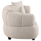 Whitney Contemporary Channel Tufted Woven Fabric Upholstered Loveseat