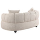 Whitney Contemporary Channel Tufted Woven Fabric Upholstered Loveseat